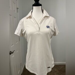 UNC Chapel Hill Women's White Short Sleeve Polo Shirt